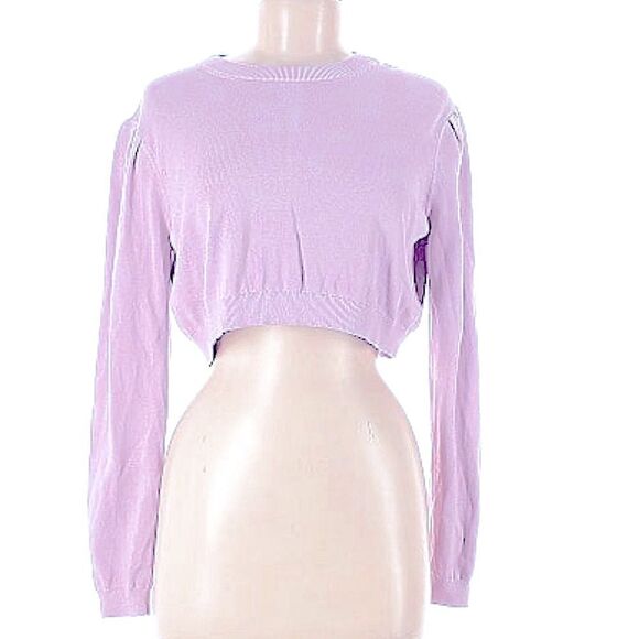Revolve Majorelle Petunia Pastel Purple/Lilac Crop Sweater NWOT Small - Picture 4 of 15